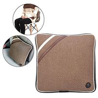 Neck and Back Massage Pillow, 4 Styles USB Electric Massage Pillow Soft Cotton Massager Cushion, Relief Full Body Muscle Pain, Home Office and Car Use, CE/ROHS Certificated(Linen Brown)