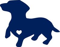 USCLIFESTYLE Animal Dachshund (Navy Blue) (Set of 2) Premium Waterproof Vinyl Decal Stickers for Laptop MacBook Phone Tablet Helmet Car Window Bumper Mug Tuber Cup Door Wall Decoration