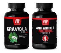 Eye Supplement - GRAVIOLA - Anti Wrinkle - graviola Fruit Powder - (2 Bottles Combo)