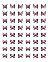 Special Pack 48 Patriotic Butterfly RED White Blue Envelope Seals Labels Stickers 1.2" Round #CUAS
