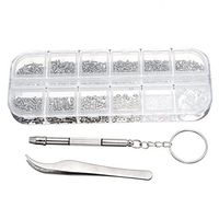 Eyeglasses Repair Tool, Wellmon 1100Pcs Micro Tiny Screws Nut Assortment with Tools for Eyeglasses Sunglass Spectacles
