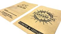 50 Standard Oil Kraft Bags Smell Proof Seed Nug Weed Packs Zipper Lock Pouch
