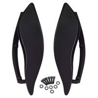 PBYMT Side Wings Air Deflectors, Fairing Side Wing Windshield, Black Adjustable Wind Deflectors, Compatible for Harley Davidson Electra Glide Street Glide 2014-2020