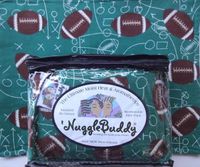 'NUGGLEBUDDY Moist Heat & Aromatherapy Organic Rice Pack for Microwave for Football Fans! FOOTBALL Flannel Fabric Infused with Spearmint Eucalyptus Aromatherapy!