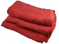 GHP 100-Pcs Red Preshrunk 100% Cotton Osnaburg Industrial Cleaning Shop Rags/Towels