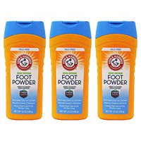 Arm & Hammer Foot Powder For Shoes & Feet Odor Eliminator & Foot Moisture Absorber - 3 Pack