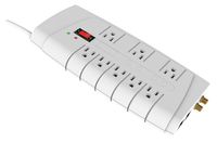 Datacom Surge Protector, 8 Outlet, White