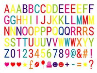 iPlanner 90PCS Decoration Cinema Sign for A4 LED Light Box, Decorative Coloured Symbols Letters Glyphs Emoji Numbers Card for Use with A4 Cinematic Light Boxes