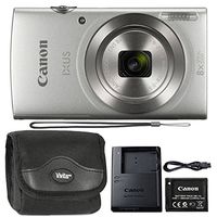 Canon Ixus 185/Elph 180 20MP Digital Camera Silver with Case