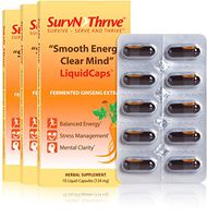 Anti Viral Fermented Ginseng Immune Boost Strength Korean Ginseng LiquidCaps | Highest Absorption and Efficacy Ginseng | Most GS15-4 Panax Extract | 3 x 10 Pack