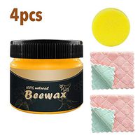 SHZONS 4PCS Set Wood Seasoning Beewax Waterproof Wood Cleaner Natural Beewax Furniture Nursing Polishing Wax Cleaning Tools