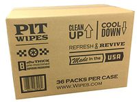 PIT WIPES Ultrathick Pre-Moistened Body Wipes, Resealable, Case of 36 Packs, 288 Total Wipes