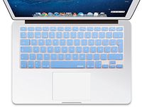 XSKN Spanish Silicone Keyboard Skin Cover for MacBook 13 15 17 inch EU/UK European Keyboard Layout (Blue)