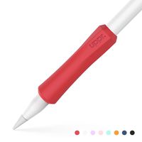 UPPERCASE NimbleGrip Premium Silicone Ergonomic Grip Holder, Compatible with Apple Pencil and Apple Pencil 2 (1 Pack, Red)