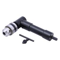 Jocestyle Aluminium Head Right Angle Drill Attachment 90 Degree Chuck Key Handle Adapter Driving Power Electric Drill Tool