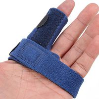 HEALLILY Finger Brace Finger Splint Finger Support Adjustable Finger Mallet Splint (Blue)