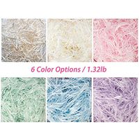 TERGOO Cut Paper Shred Filler (1,32 LB) for Gift Wrapping Packing & Basket Filling, 6 Color Options