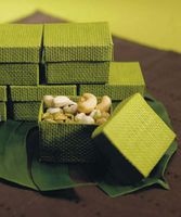 Organic Green 2 Piece Woven Favor Boxes
