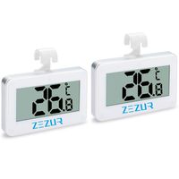 2 Pack Refrigerator Thermometer, iBetterLife Digital Waterproof Wireless Fridge Freezer Temperature Monitor from -20 to 60 Degree (-4 to 140 F) w/Hook & Large Big LCD Display for Indoor/Outdoor