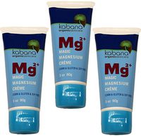 Magic Magnesium Cream | Restless Legs | Pain Management | Muscle Relaxation | Soy & Corn & Gluten & Fragrance Free | Organic Ingredients | Mg | 9 Ounces as 3x3 Ounce Tubes