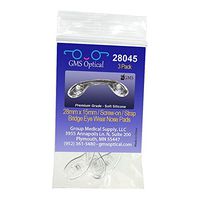 GMS Optical Nose Pads for Eyeglasses - Strap Bridge Screw-in Large 28mm x 15mm (3)