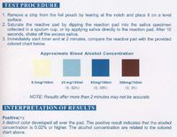 10 One Step Alcohol Saliva Test Strip Pack by DMI