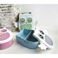 Etuoji 1PC Random Color School Office Portable Cartoon Cute Lunch Box Food Storage Container Bowls