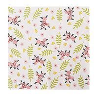 Floral Paper Napkins - 100-Pack Disposable Tea Party Napkins, Weddings, Bridal Shower Party Supplies, 2-Ply, Vintage Flowers, Flower Decoupage Supplies, Luncheon Size Folded 6.5 x 6.5 Inches