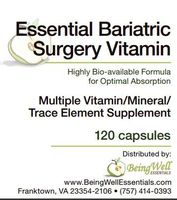 Essential Bariatric Surgery Vitamin - Highly Bio-Available Formula for Optimal Absorption - 120 Capsules