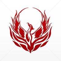 Decals Decal Phoenix Rising From The Fire Tablet Laptop Weatherproof S Red Dark (5 X 4.74 In)