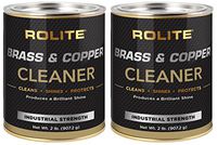 Rolite Brass & Copper Cleaner (2lb) Instant Cleaning & Tarnish Removal on Railings, Elevators, Fixtures, Hotels, Cruise Ships, Buildings 2 Pack