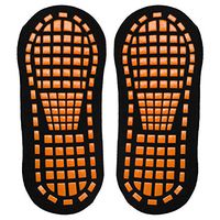 xmke96 Non-Slip Socks Parent-Child Early Education Sports Socks Adult Yoga Trampoline Playground Breathable Cotton Floor Socks Black