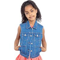 Fun and Function Denim Weighted Vest for Children X-Large (Age 11-12) Helps Kids with Sensory Issues, Autism, ADHD, Mood, Sensory Over Responding, Travel Issues - Gentle Compression, Weights Included