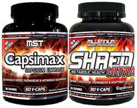 Capsimax plus Shred ULTRA Stack from MST by Millennium Sport Technologies, Clinically dosed Weight Management, Appetite Control, Calorie Burning, Includes Shred-ULTRA 90 V-Caps and Capsimax 60 V-Caps.