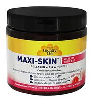 Country Life - Maxi-Skin Vitality with B-12, Collagen + C&A Powder - 4.3 Ounce