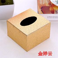 T-ZJHC Creative Napkin Tray Hotel European Small Napkin Tray Square Tray Paper Towel Box, Jin Xiangyun, 12 12 8.5