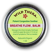 Wild Thera Breathe Flow Balm. Congestion Relief, Allergies, Cold Sinus Relief, Chest Congestion, stuffy Nose & Sinus Flush. Can be Used with Sinus Rinse kit, Sinus Cleaner, Herbal Tea and neti Pot.