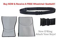 Karman Ergo Replacement Anti Bacterial Back & Seat Cushions Set- (Fits All Karman Ergonomic, MVP and VIP Wheelchairs) - Grey | 20"x17" Now with Free Universal Wheelchair Seatbelt!