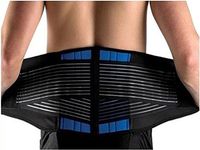 KL Happiness Deluxe Neoprene Double Pull Lumbar Lower Back Support Brace Exercise Belt (XL : 90-110cm (35-43"))