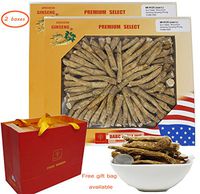 DABC OAK LAND 8OZ*2=453g/2 Boxes Hand-Selected American Wisconsin Prong Farmed Ginseng Root | 美国威斯康辛州西洋参 花旗参 试食装/礼盒装 |Cultivated American Wisconsin Ginseng WI 125#L Box