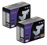 POPOQ Premium Incontinence Briefs for Men and Women, Super Absorbency, Superior Softness, 360˚ Breathable Adult Briefs 2 Pack (32 Count) Large