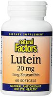 Natural Factors - Lutein 20mg, Natural Antioxidant to Support Eye Health, 60 Soft Gels