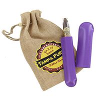 Tampa Fuego Cigar Case Genuine Leather Purple Lined Single Made in USA