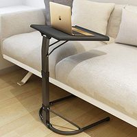 CHICTI Overbed Tables Adjustable, Side Table Height Adjustable Bedside, Portable Computer Desk Bed Couch Sofa Side Table Hospital Bed Table Home Reading