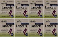 Omnis Ultra Thin Universal Fit Sterile Lancets 30 Gauge 100 Lancets per Box PACK of 8 Total 800 Lancets