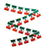 Moon Knives 30ft String Flag Set of 20 Mexico Mexican 12x18 Bunting Flag Banner Flags - Party Decorations Supplies For Parades - Prime Outside, Garden, Men Cave Decor Flag
