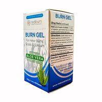 Burn Gel 15/Box Dispenser - Rediburn 3.5g 1/8oz Packets Include Lidocaine, Aloe Vera, Melaleuca for Best Relief