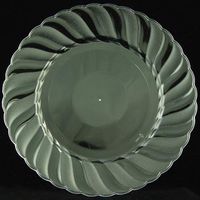 Clear Fluted 10" Plates - 18 Count