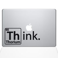 The Decal Guru Think Thorium MacBook Decal Vinyl Sticker - 13" MacBook Pro (2015 & Older) - Black (1254-MAC-13P-BLA)