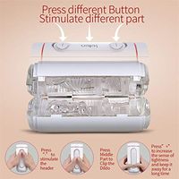 POHSW Men Dual Channel Male Sucker Strong Sucktion Toy - Waterproof and Easy to Clean